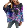 XY-LK01-Pullover hollow blouse 3D printed sweater spring and summer new