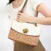Coach Parker 26 Classic Monogram Coated Canvas And Leather Tote Shoulder Bag Women Bags White Brown 30585-B4HA
