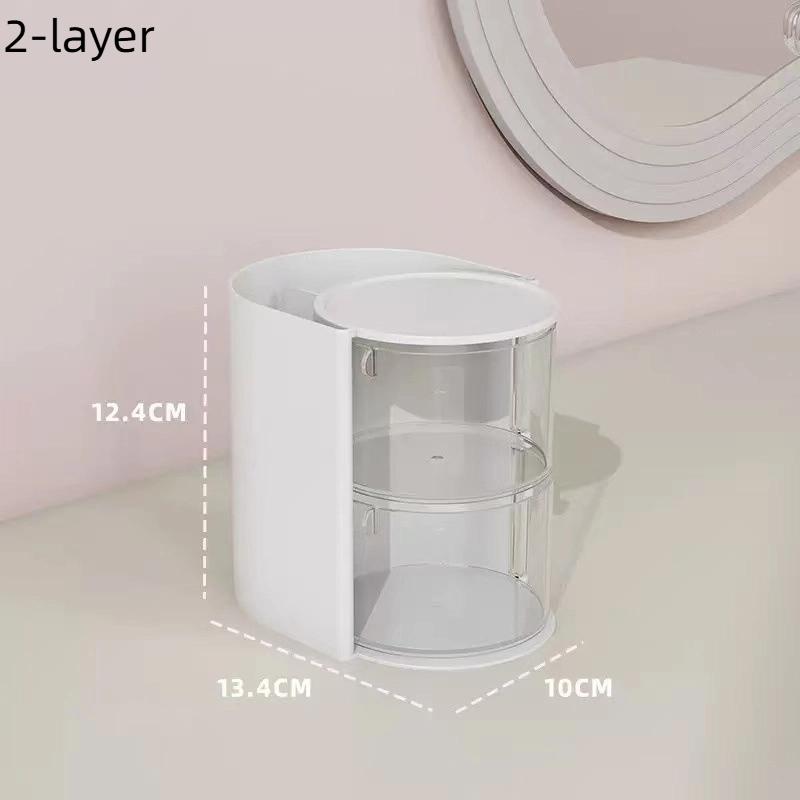 

2/3Layer Hair Accessories Organizer Storage Box Clear Hair Tie Organizer For Headband Makeup Brush Holder Desk Jewelry Organizer чистий