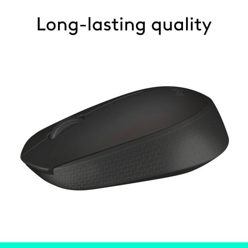 Logitech M170 2.4GHz Wireless 3 Button Optical Scroll Mouse with Nano USB Receiver (Black)