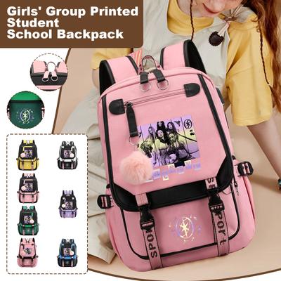Korean Girl Group Printed School Bags For Primary And Secondary School Students