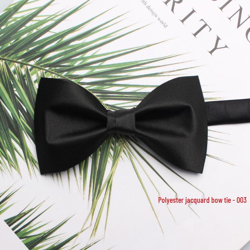 2025 Spring/Summer Black Men's Bow Tie for Groom or Best Man