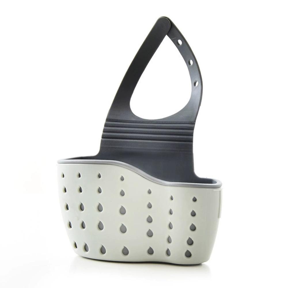 Convenient Suction Cup Sink Shelf Soap Sponge Drain Rack Kitchen Suction Cup Hanging Storage Basket
