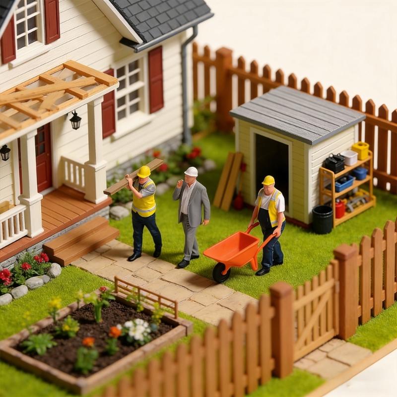 Professional Craft Construction Team Figures 1:64 Scale Resin Art Accessories For Model Railroad And Displays