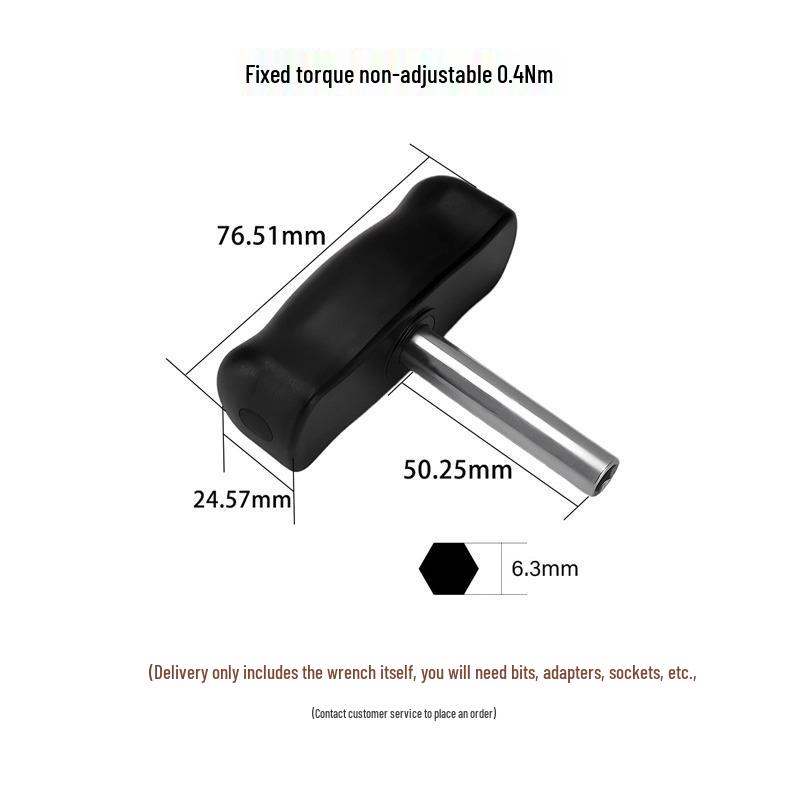 1/4" Fixed Torque T-Handle Screwdriver, Non-Adjustable, 0.2-14 Nm Options