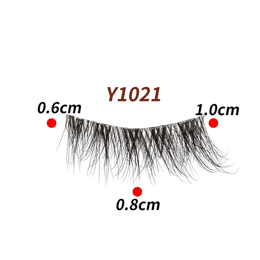10 Pairs Transparent Band Half Eye Cat Eye False Eyelashes - 3D Layered, Natural, Thickening & Lengthening
