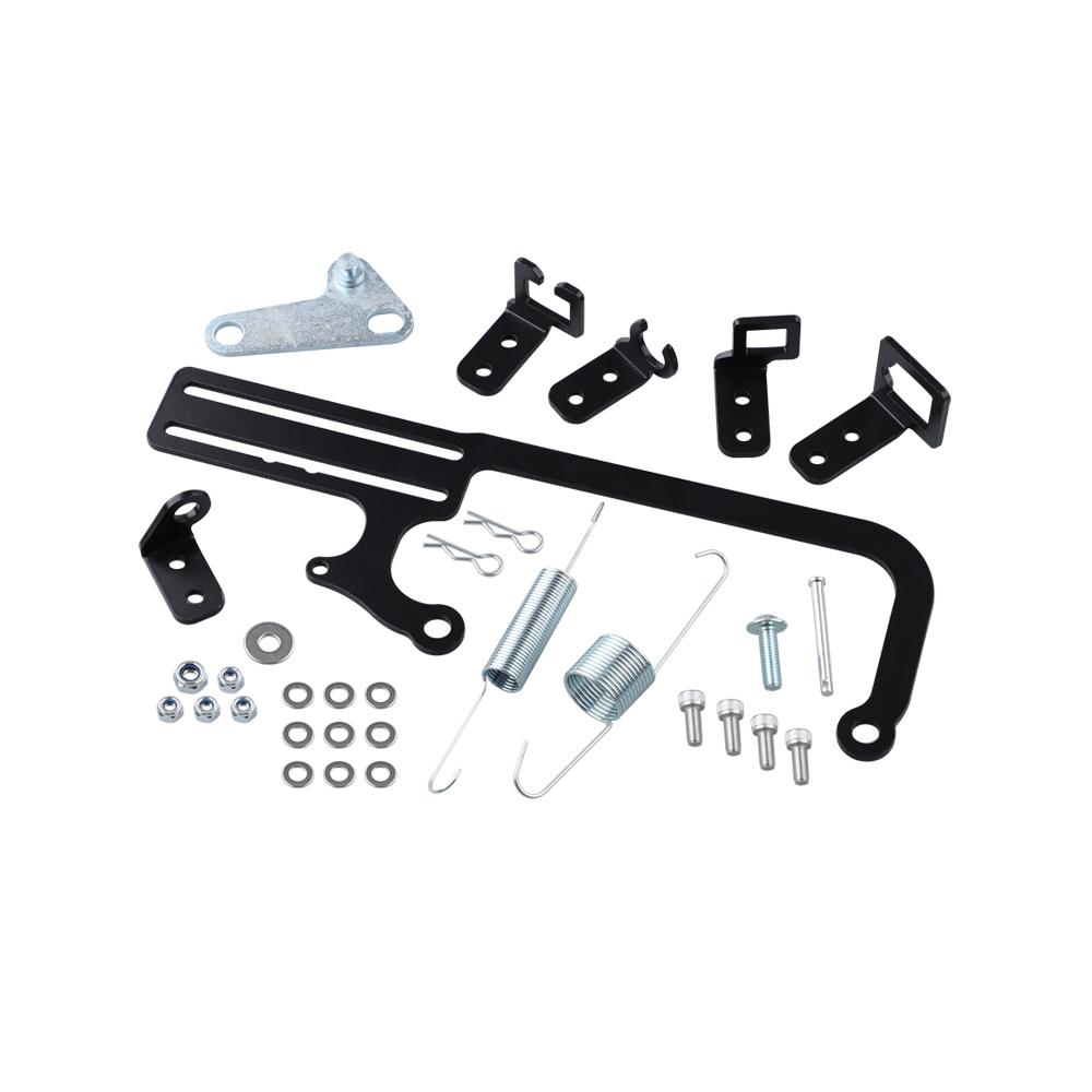 Throttle Cable Mount Bracket Cable Mounting Kit For EZ‑EFI For Automatic Transmission TV Cables GM 700R4 Transmissions Black