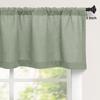 DANCURTON Sage Green Valance for Windows Kitchen Living Room Valance Rod Pocket Boho Farmhouse Country Rustic Bathroom Small Window Treatment Semi