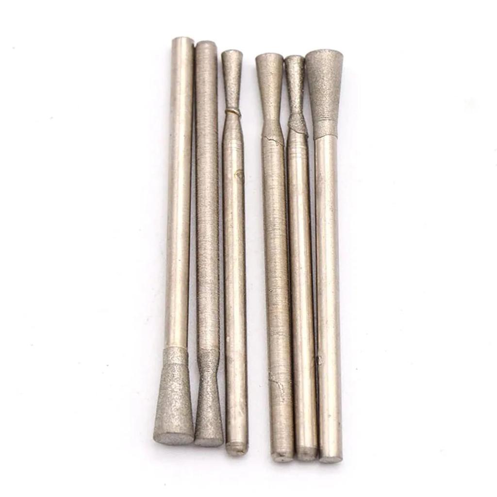 5/10pcs 1-4mm Diamond Grinding Head 600/1200 Grit Rotary Drill Bits Burrs Metal Stone Jade Engraving Carving Tools C7 Needle(4mm 600 Grit,10 pcs)