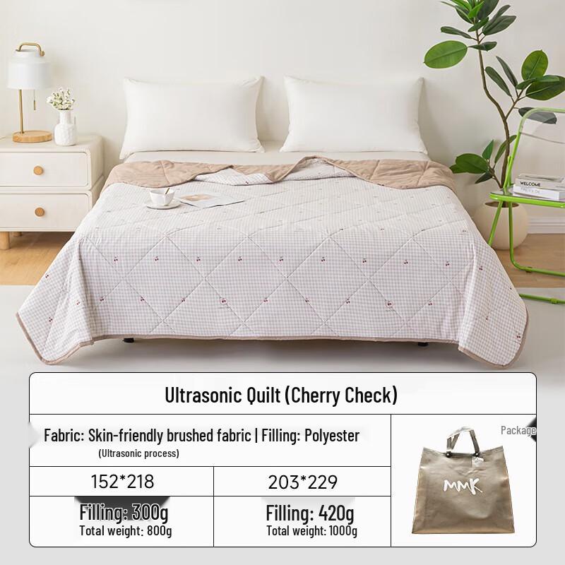 

Duohaoja Cherry Plaid Summer Quilt