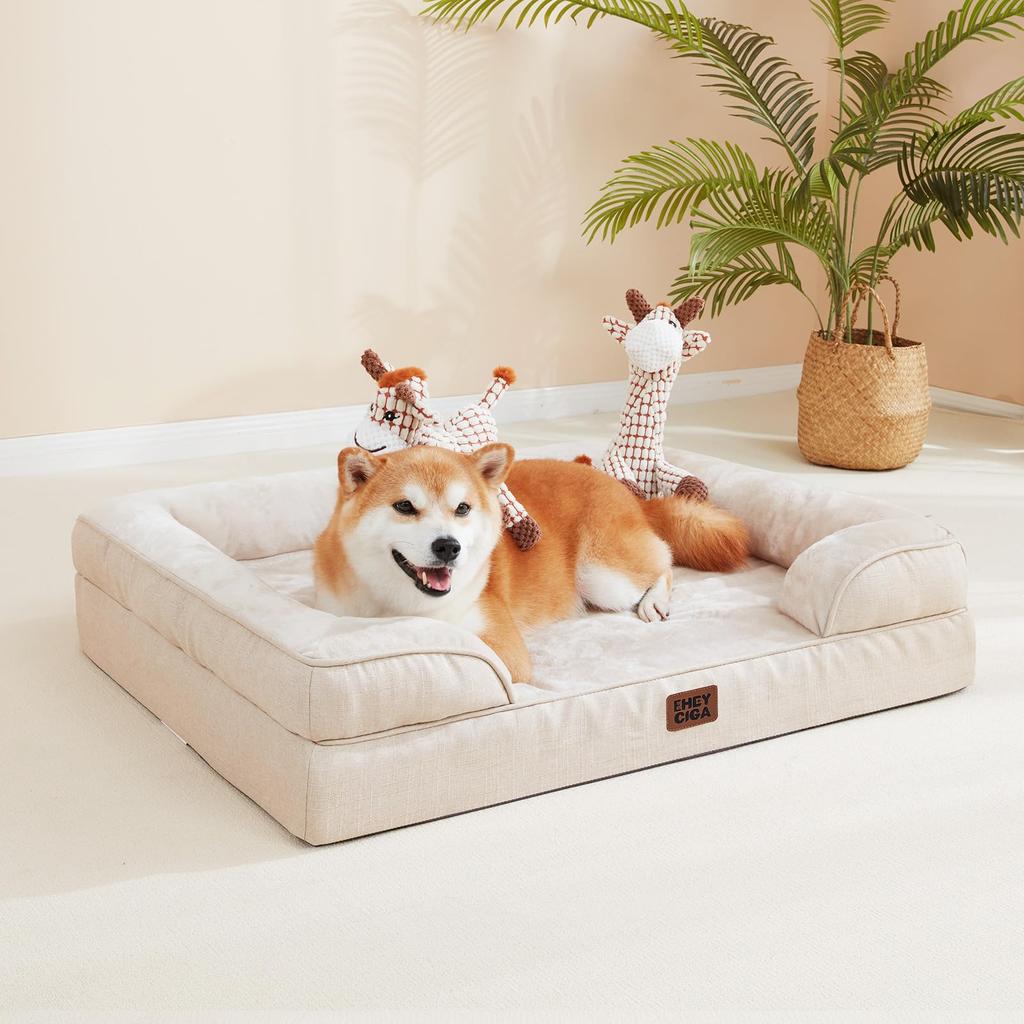 EHEYCIGA Dog Summer Pet Cat Dog High Removable All Suitable for Medium and Large Dogs Bed, Bed, Waterproof, Washable, Bed, Cushion, Resilience, Cover,