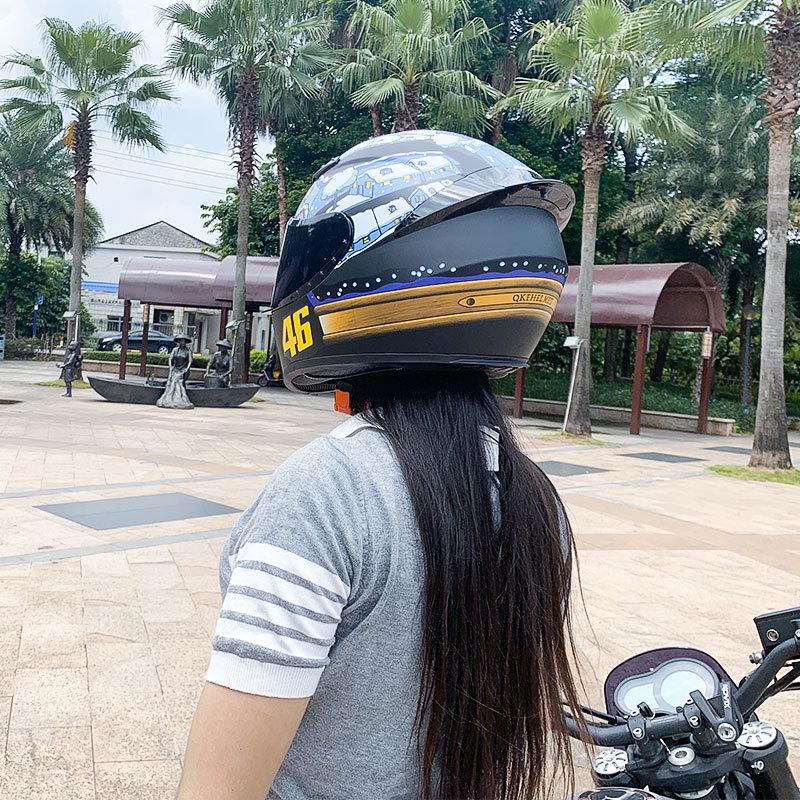 Riding K Unisex Bluetooth Motorcycle Helmet - Full Face, Winter & All-Season Safety for Electric Vehicles