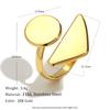 MamacitaSlay 316L Stainless Steel Mixed Color Circular Triangular Ring Waterproof 18K Gold Plated Jewelry Women's Unique Ring