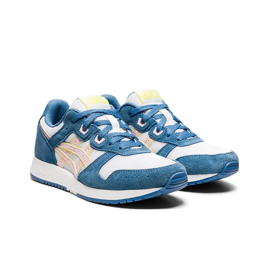 Asics Lyte Classic Denim Fabric Sports Comfortable Low Top Lifestyle Shoes Women Sneakers Blue White 1202A112-101