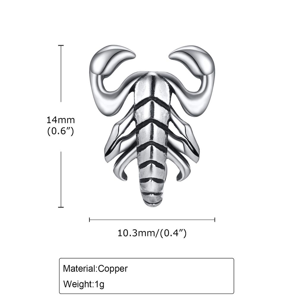 Vnox Coole Skorpion Ohrstecker für Männer Frauen, Gotische Tier Ohrstecker, Unisex Punk Rock Ohrschmuck