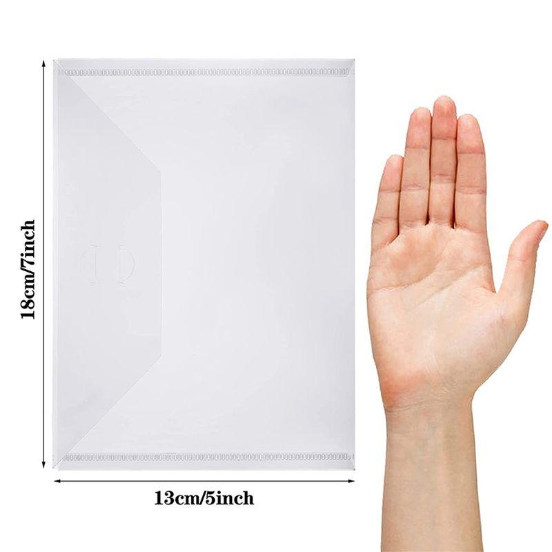 ABUL-40 Pcs Clear Stamp And Die Storage Bag Resealable Storage Pocket Large Envelope Case For DIY Scrapbooking Paper Card