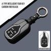 Car Carbon Fiber KeyChain Cover Case Holder For Maserati Ghibli Levante GT GC Le Key Holder Chain Protector Car Styling