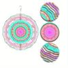 10 Inch Bohemian Mandala Wind Chime with 360 Rotating Hook No Battery Needed Perfect for Garden Patio Mother Day New Year Gift
