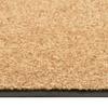 Washable Doormat Cream 120 X 180 Cm