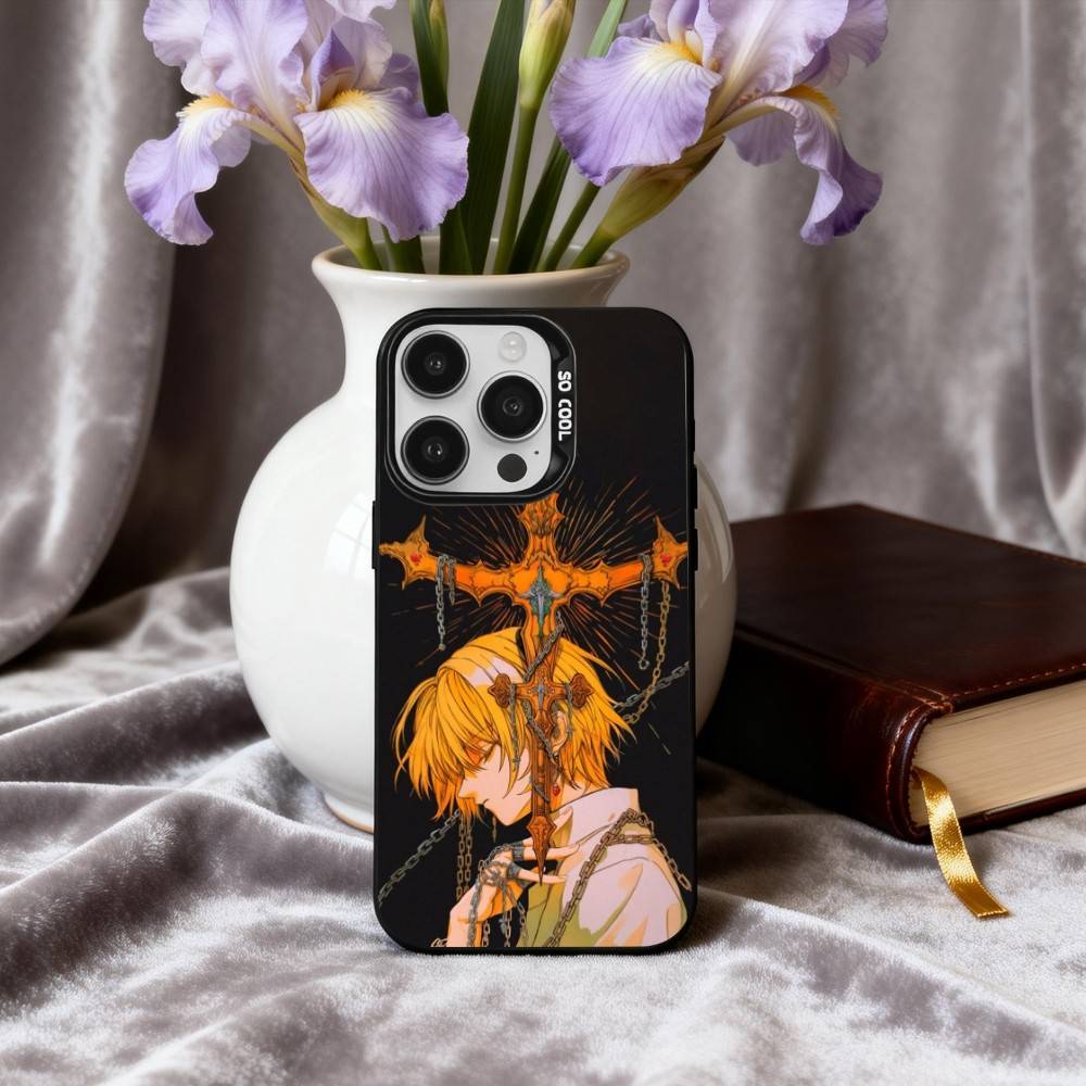 H-Hunter X H-Hunter K-Kurapika Phone Case For iPhone17,16,15,14,13,12,11 Plus,Pro Max Black Candy silver phone case
