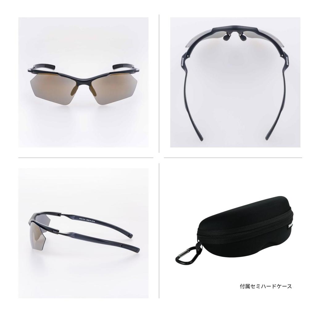 Made In Japan Sports Sunglasses Running Mirror Polarized Lightweight MBK Gold Mirror X Polarized Smoke Airless Core 2 Marathon Trail Running Cycling