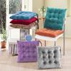 Seat Cushion Crystal Velvet Fabric Thickened High-Elastic Sponge Long Sitting Comfort Cushion Anti-Slip Design Solid Color Chair Cushion