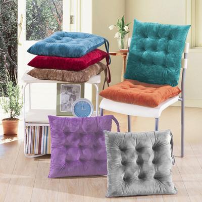 Podsedák Krištáľový zamat Látka Zhustená Vysokoelastická Špongia Pohodlný Vankúš pre Dlhé Sedenie Protišmykový Dizajn Jednofarebný Vankúš na Stoličku