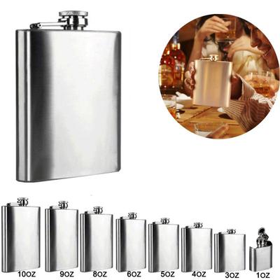 Portable Stainless Steel Liquor Flask for Wine Alcohol Whiskey 1-10oz