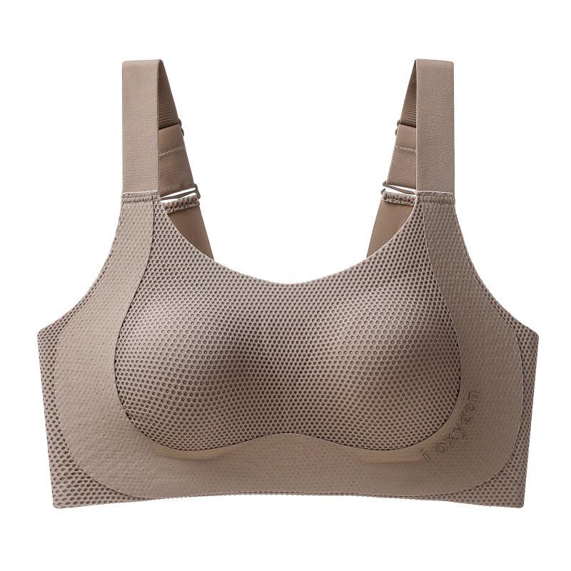 

Бесшовный спортивный бюстгальтер большого размера: Полная поддержка, Минимизация и Предотвращение обвисания для большого бюста 5XL for 200-240 lbs, 46/105 BCDE кофейный