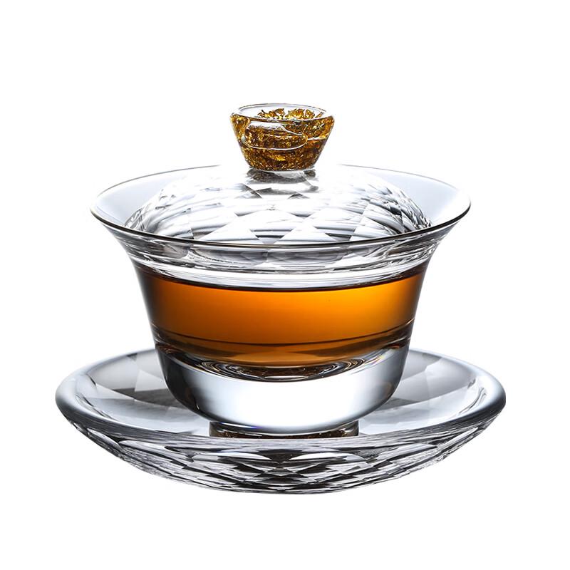 ROLANDO Handmade Crystal Glass Sancai Gaiwan