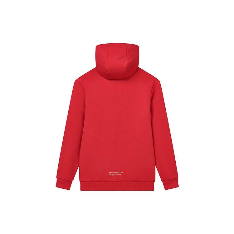 Fila Sports Leisure Knitted Hooded Pullover Sweatshirt Men Sweatshirt Hot-Red F11M218213FRD