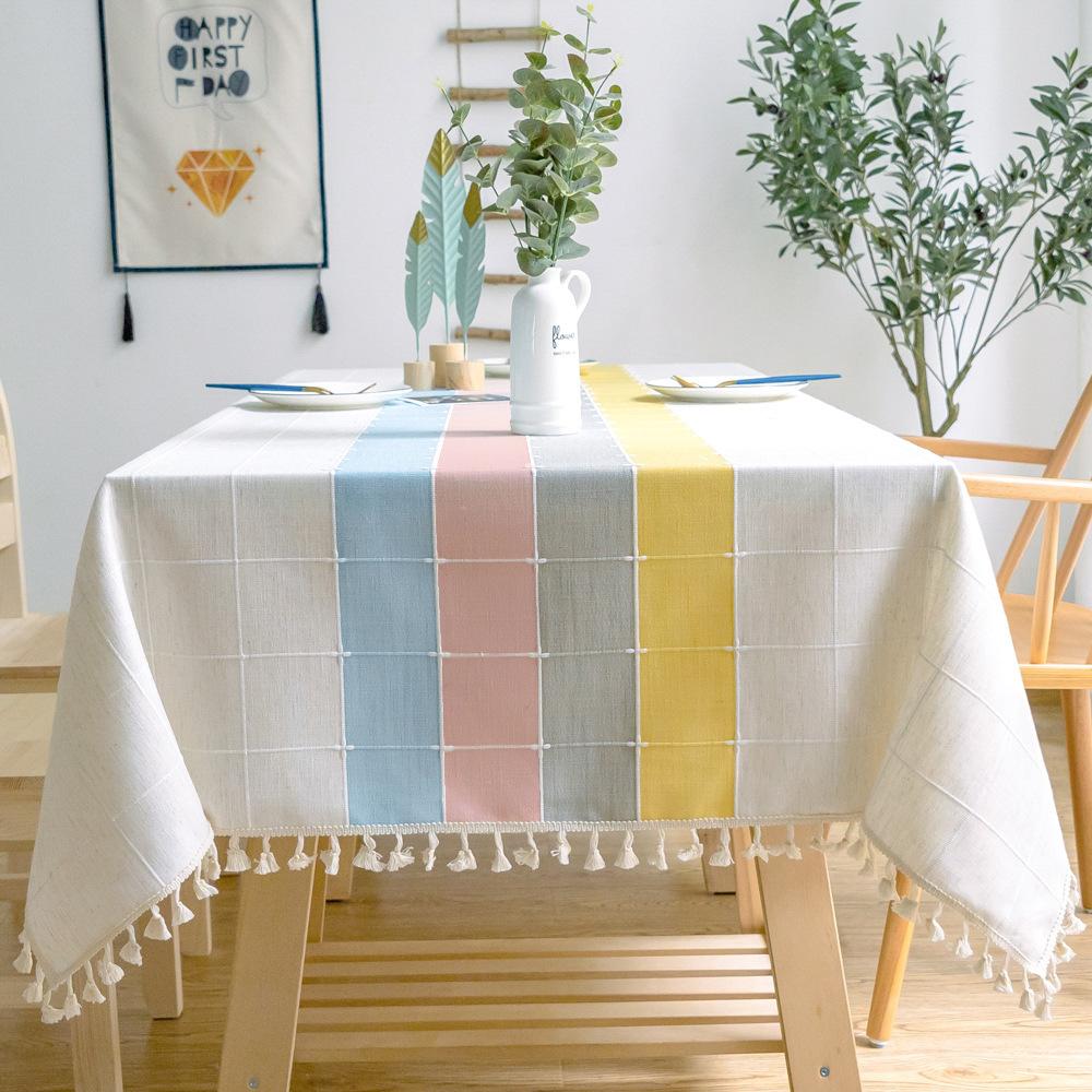 

Henggang Simple Table Flag Tablecloth Nordic Ins Small Fresh Classic Small Plaid Round Table Rectangular Dining Table 60*60cm