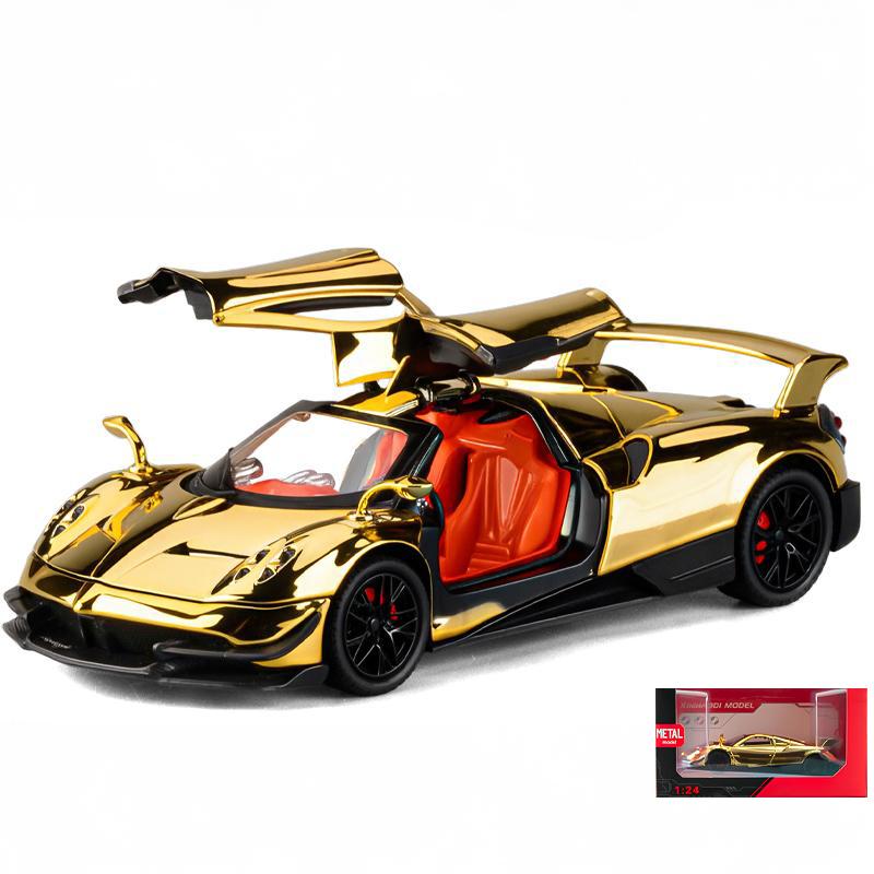1:24 Pagani Huayra Dinastia BC Supercar Alloy Electroplating Sports Car Model Metal Track Racing Car Vehicles Model Sound Light