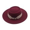 European, American Autumn and Winter Woolen Top Hat Cm Retro British Temperament Big Eaves Jazz Hat Women Felt Hat Korean Street Shot