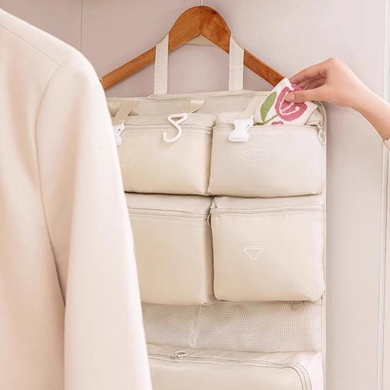 7 In 1 Travel Storage Bags Set for Down Jackets Clothes Underwear Organizer Packs Luggage Essential Organizer with Separate Compartments