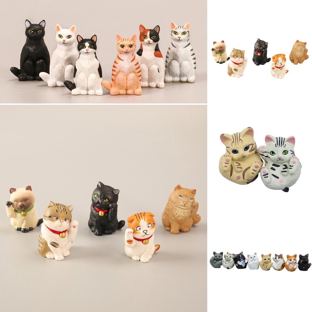 Cartoon-Katzenfigur Kuchen Dekoration Sammlerstück Spielzeug Für Kinder PVC Guangdong 5cm