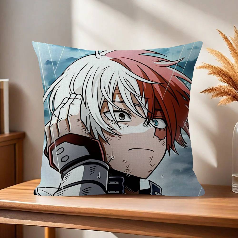 Anime M-My H-Hero Academia Shoto Todoroki  Cushion Cover Inches Farmhouse Decor Home Throw Pillow Covers for Couch Decorations