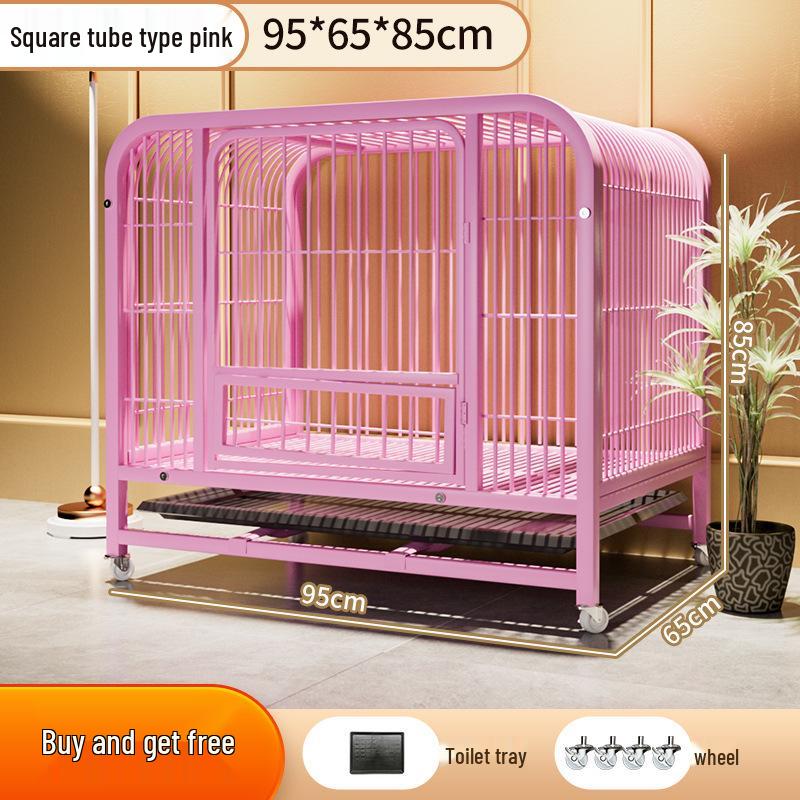 Indoor Pet Cage with Toilet for Medium to Large Dogs: Suitable for Border Collies, Labradors, and Golden Retrievers