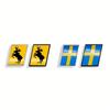 1 stk svensk flagg elg-emblem metallklistremerke, passer bakluke-dekal for Volvo XC60 S60 V40 V60 S90 XC90, slitesterk bilkarosseri-emblem