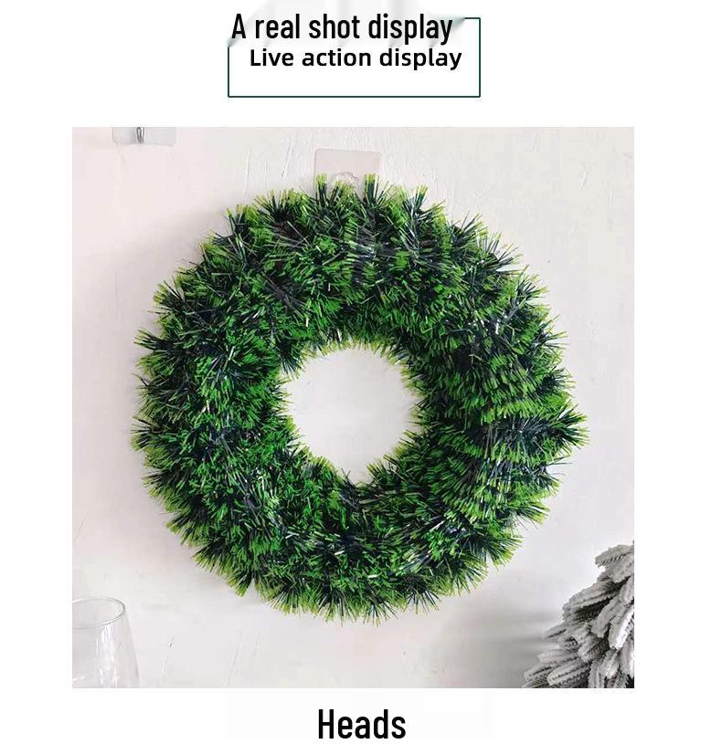 42cm Tinsel Wreath Holiday Decoration for Shopping Mall or Hotel