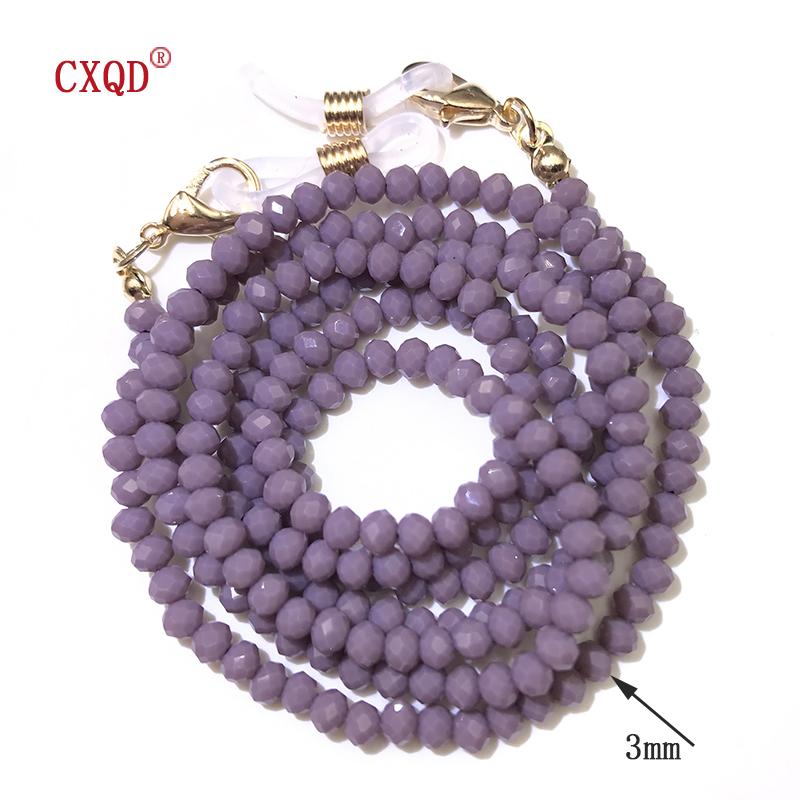 Handgefertigte Mode 3mm Galvanisierte Lesebrillen Kette Perlen Lanyard Damen Sonnenbrillen Schnüre Brillen Masken Halter Geschenk