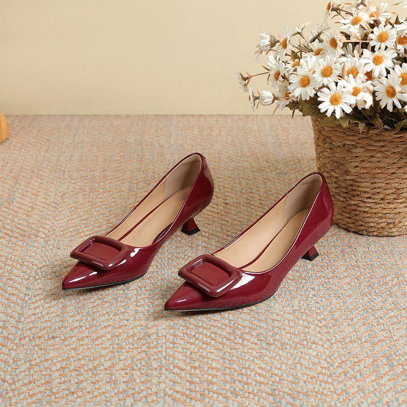 Fashion pointed head shallow mouth Mary Jane single shoes women's spring and summer new niche design sense thin heel women's single shoes