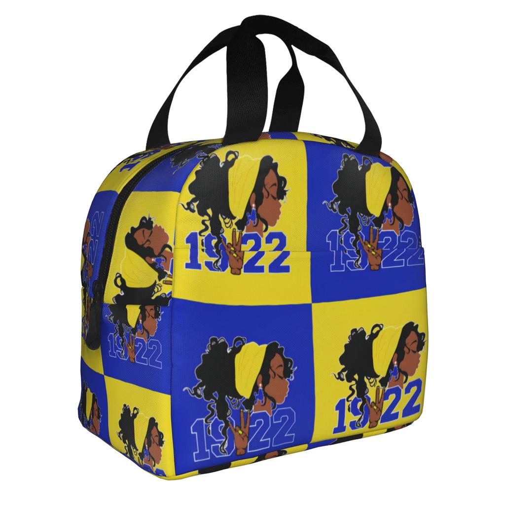 SGRHO1922 Sigma Gamma Rho Insulated Lunch Bag for School Office African American Sorority Portable Cooler Thermal Bento Box