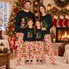 Family Matching Parent-Child Long Sleeve and Pants Pajama Set Loungewear for Home Wear