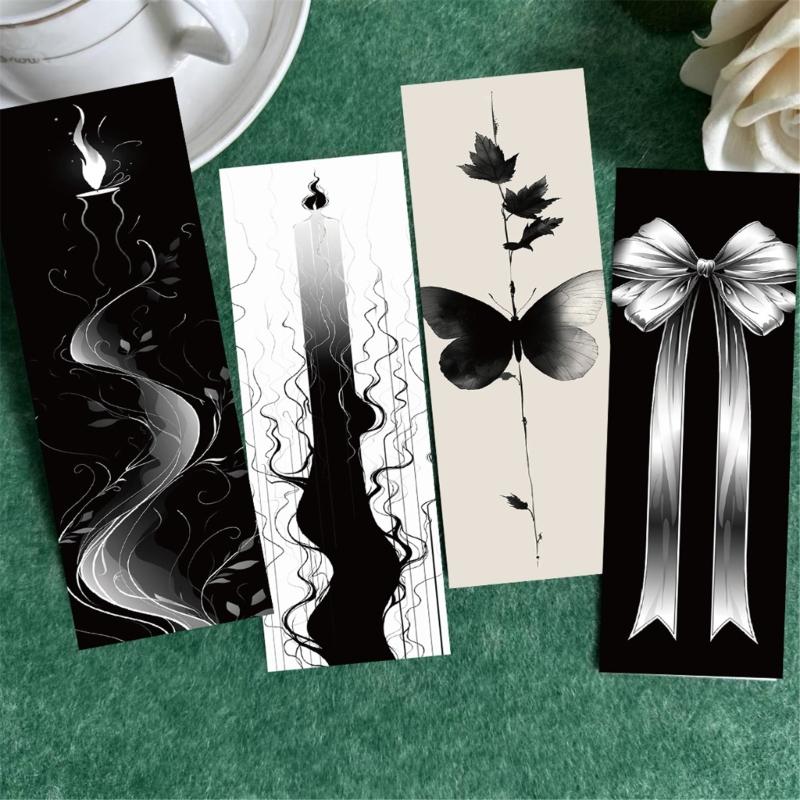 30Pcs Inks Painting Bookmarks Reading Aids for Book Lover Writer Student Paper Bookmarks Book Page Divider