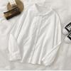 Spring Summer and Autumn Long-sleeved Shirt Female Niche White Shirt White Loose Autumn Top Coat Blouse