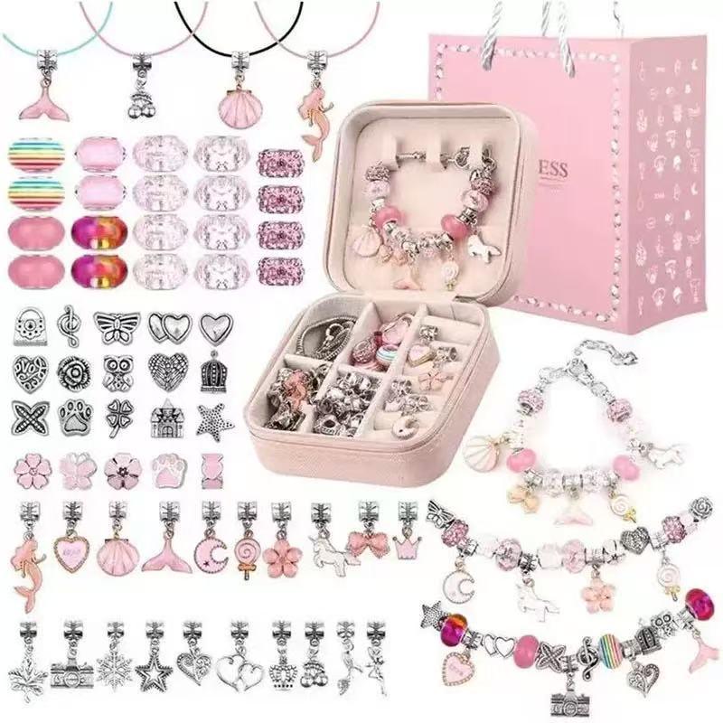DIY Handmade Crystal Bead Bracelet Set for Kids - Jewelry Craft Kit & Festival Gift