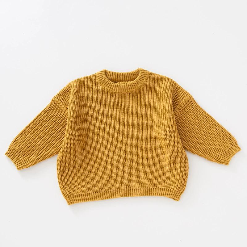 Autumn New Baby Boys Girls Clothes Baby Sweater Toddler Knit Sweater Newborn Knitwear Long Sleeve Cotton Baby Pullover Tops