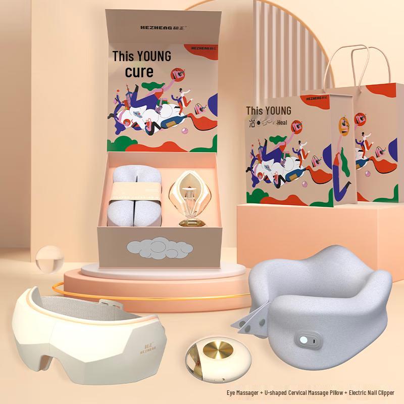 Therapeutic Head & Eye Massager Pillow Gift Set