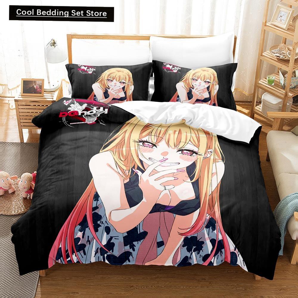 Anime My Dress-Up Darling Bedding Set Single Twin Full Queen King Size Bed Set Adult Kid Bedroom Duvet Cover Sets Home Textiles